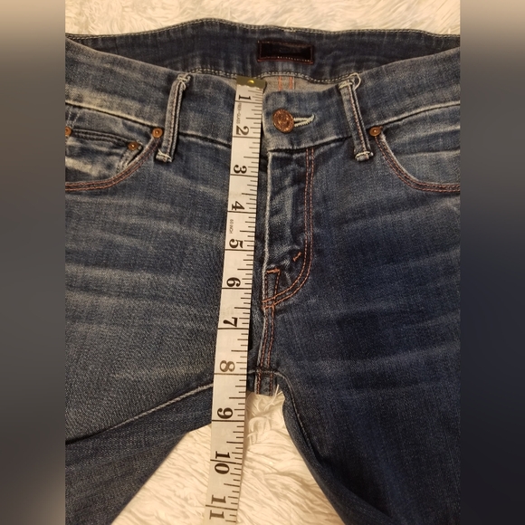 Mother The Looker Jeans Moontide 24 Blue Denim Medium Wash Mid Rise - Picture 8 of 15